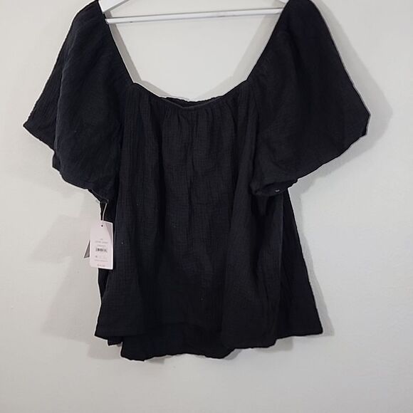Joyspun Gauzey Lightweight Black Plus Size Women's Top Size 3X NWT - Picture 5 of 6